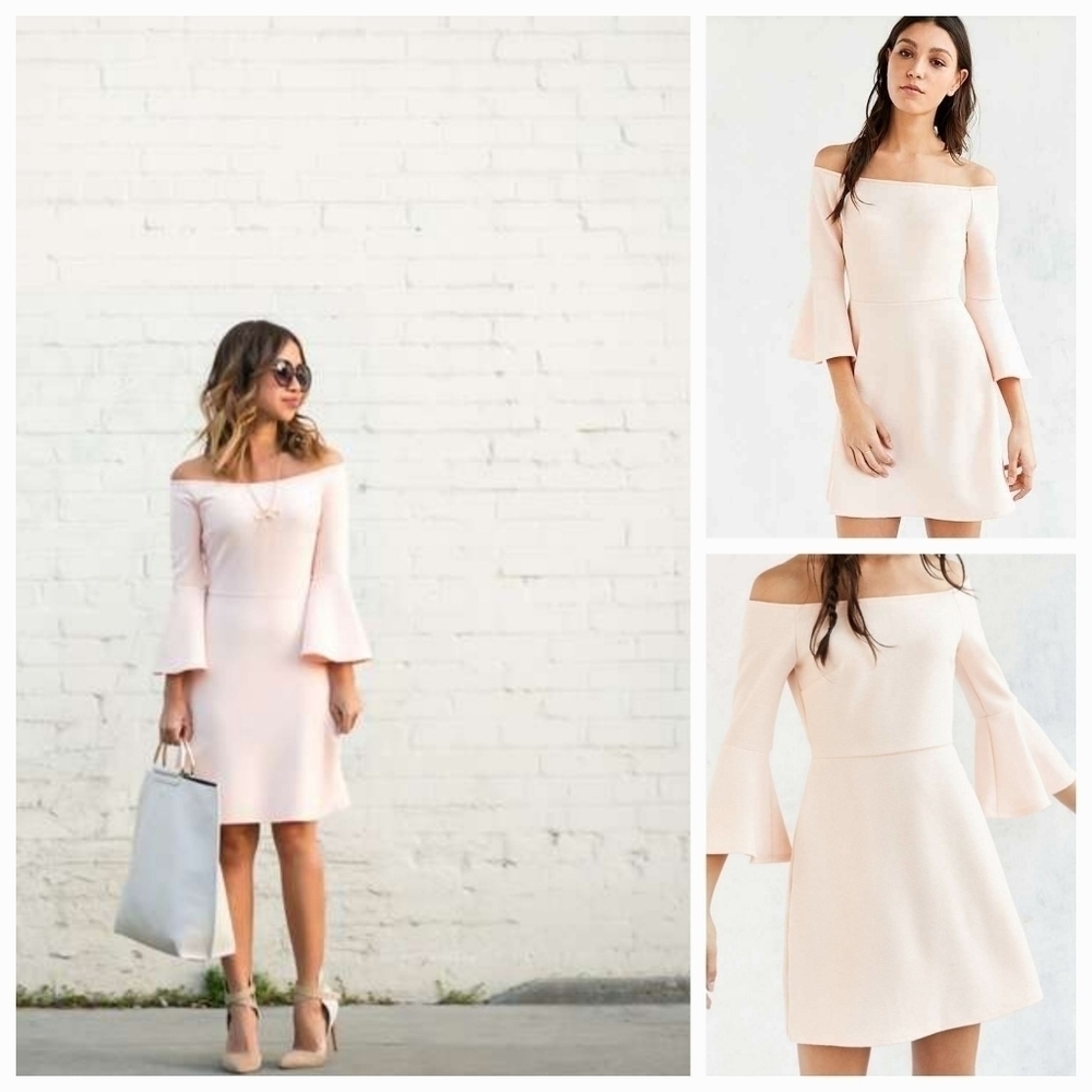 NWT Urban Outfitters Cooperative Pale Pink Bell Sleeve Dress